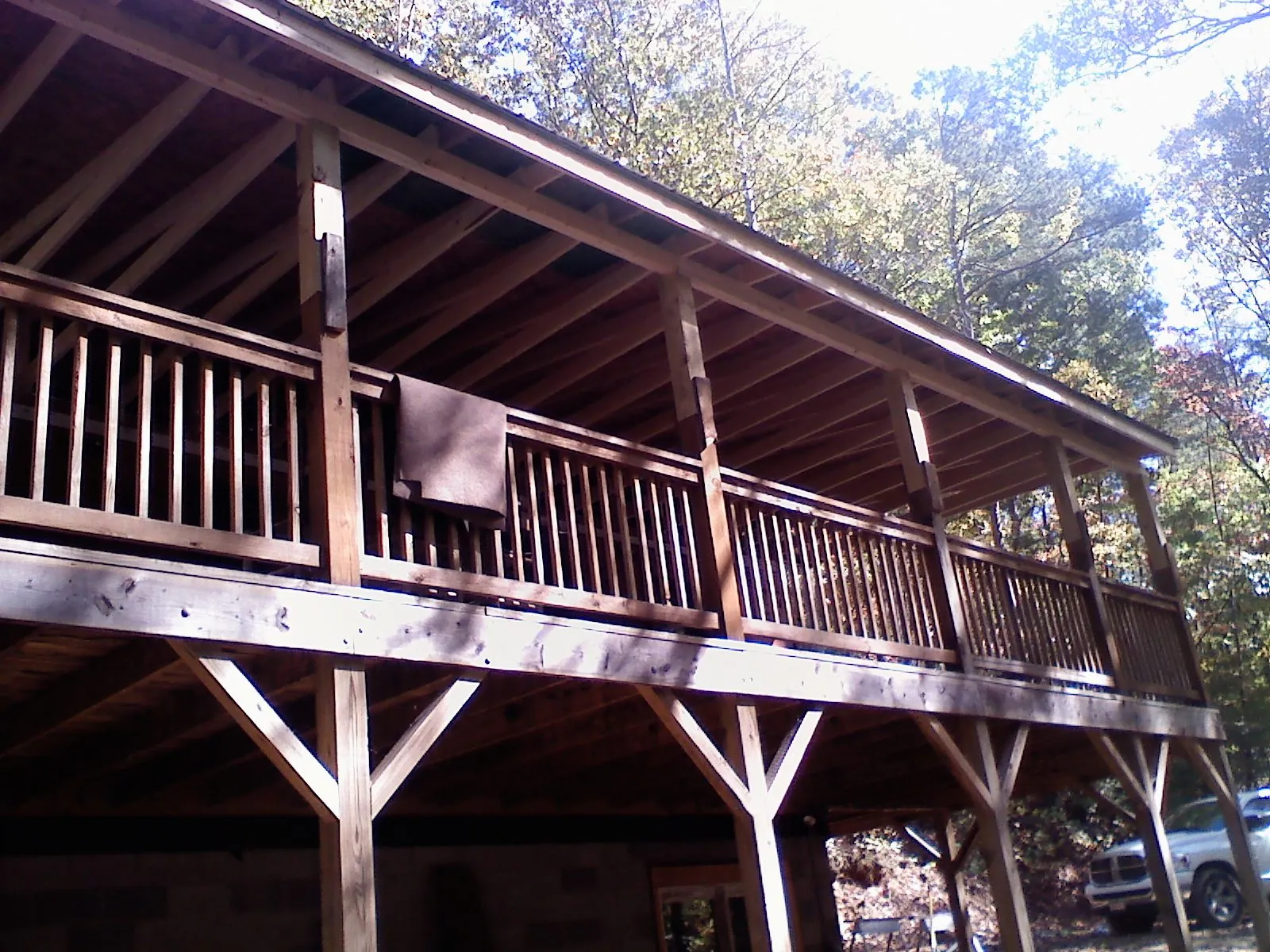 Timber framing under a new elevated porch and deck — Roof Leak Repair in Myrtle Point by Roofing Brothers